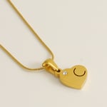 Gold color / 1 Piece Simple Series Simple Letter C Stainless Steel  Gold Color Rhinestone Unisex Pendant Necklaces Picture3